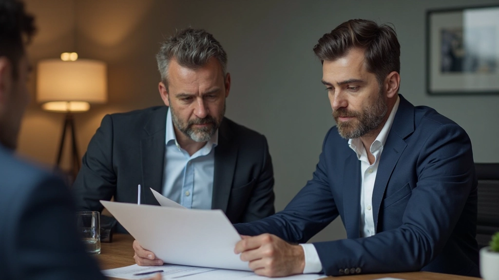 Профессиональный финансовый консультант разбирает условия автокредита с клиентом в офисе банка