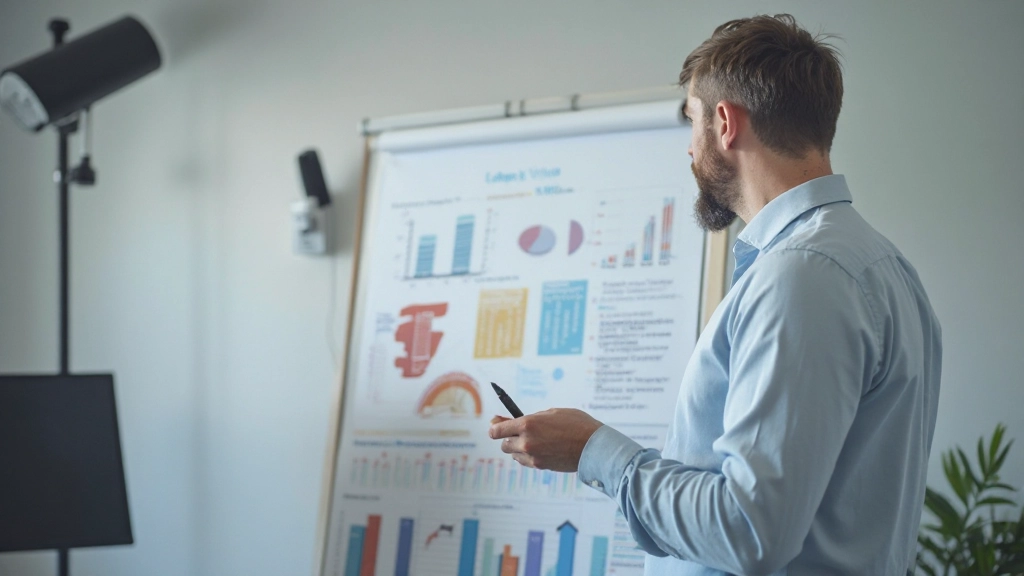 Рукописные финансовые цели на доске с графиком