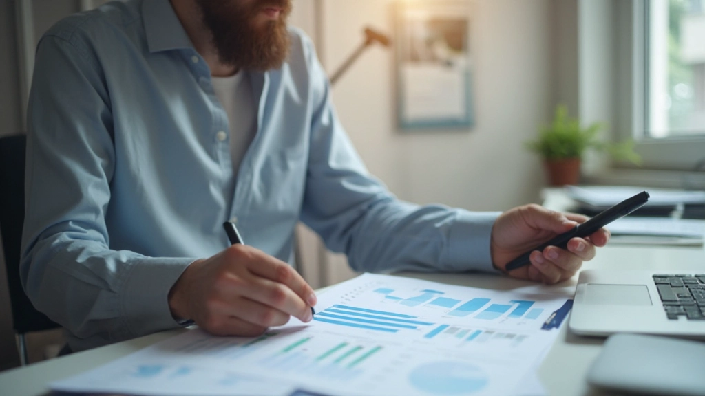 Финансовое планирование целей с графиками и стратегией на столе