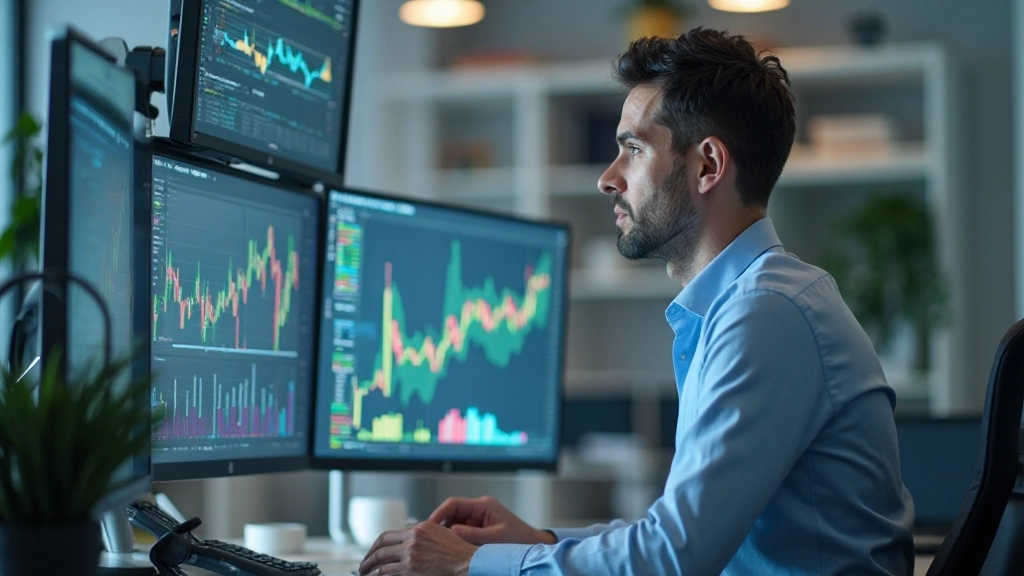 Человек анализирует финансовые отчеты с графиками и диаграммами доходов и расходов на компьютере