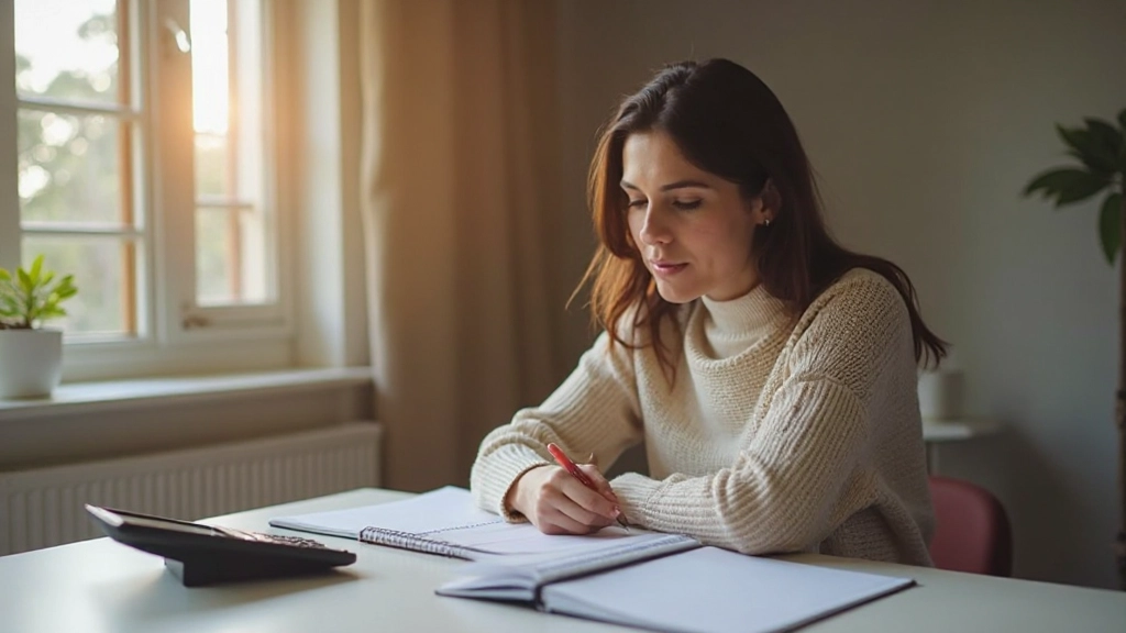 Бюджетное планирование и отслеживание расходов на письменном столе