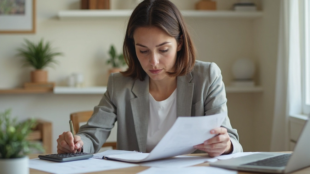 Копилка и монеты на столе с финансовыми документами