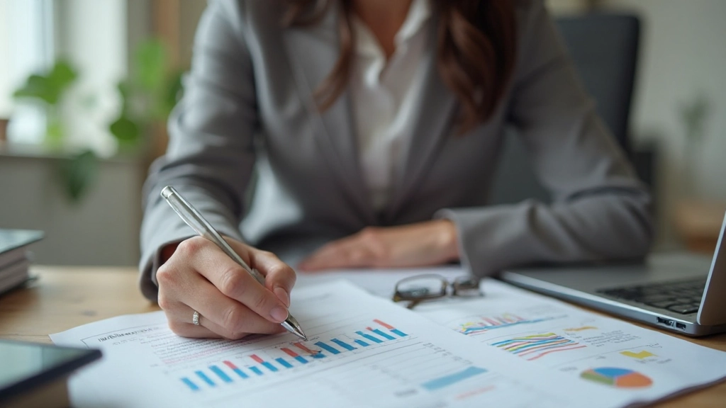 Рабочее место с бюджетным планированием и финансовыми таблицами