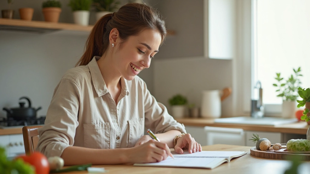 Планирование питания и составление списка покупок с блокнотом