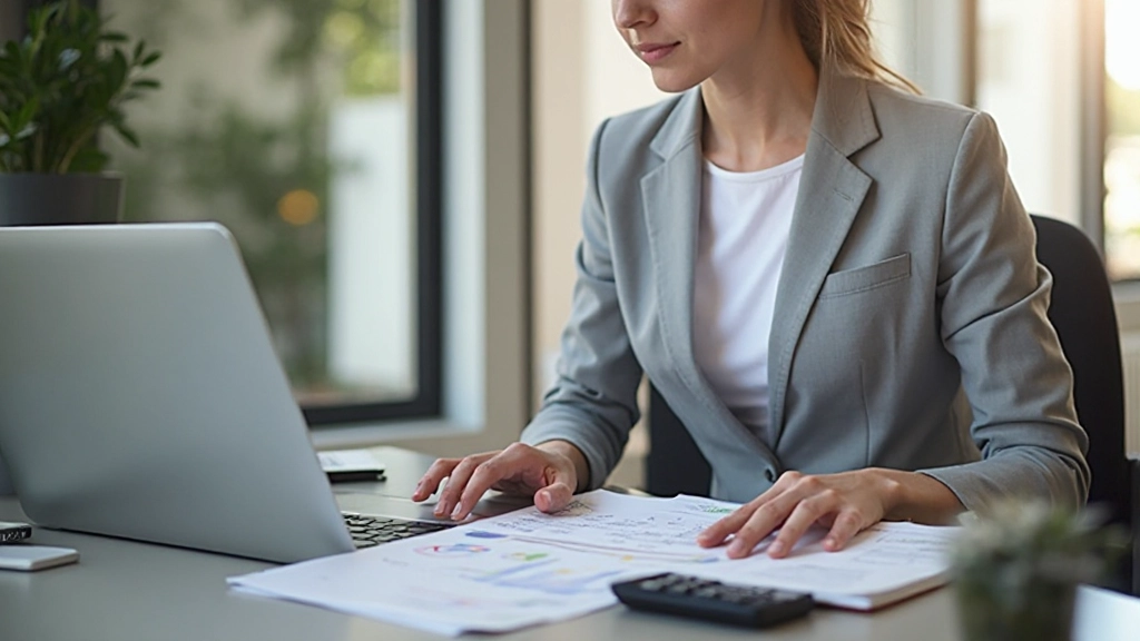 Профессиональное рабочее пространство с финансовыми документами и калькулятором