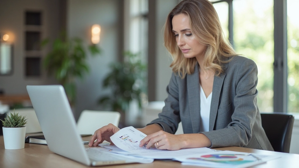 Рабочий стол с бюджетным планировщиком и финансовыми документами