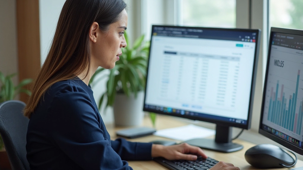 Анализ доходов и расходов на экране компьютера с финансовой аналитикой